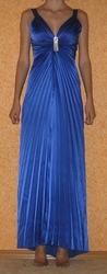 синее длинное платье